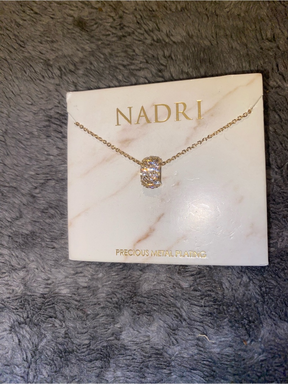 Nadri Gold Pave Cubic Zirconia Pendant Necklace